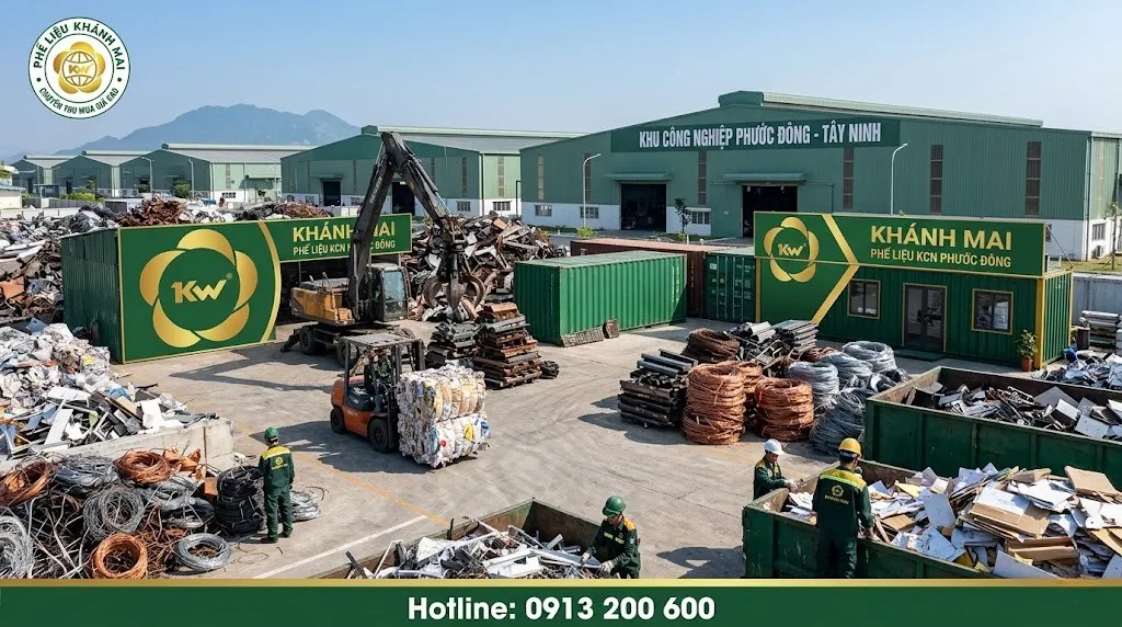 ốc xếp phế liệu tại khu công nghiệp Phước Đông Tây Ninh