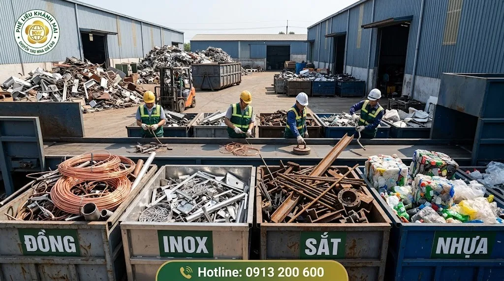 Phân loại đồng inox sắt nhựa trước khi bán phế liệu