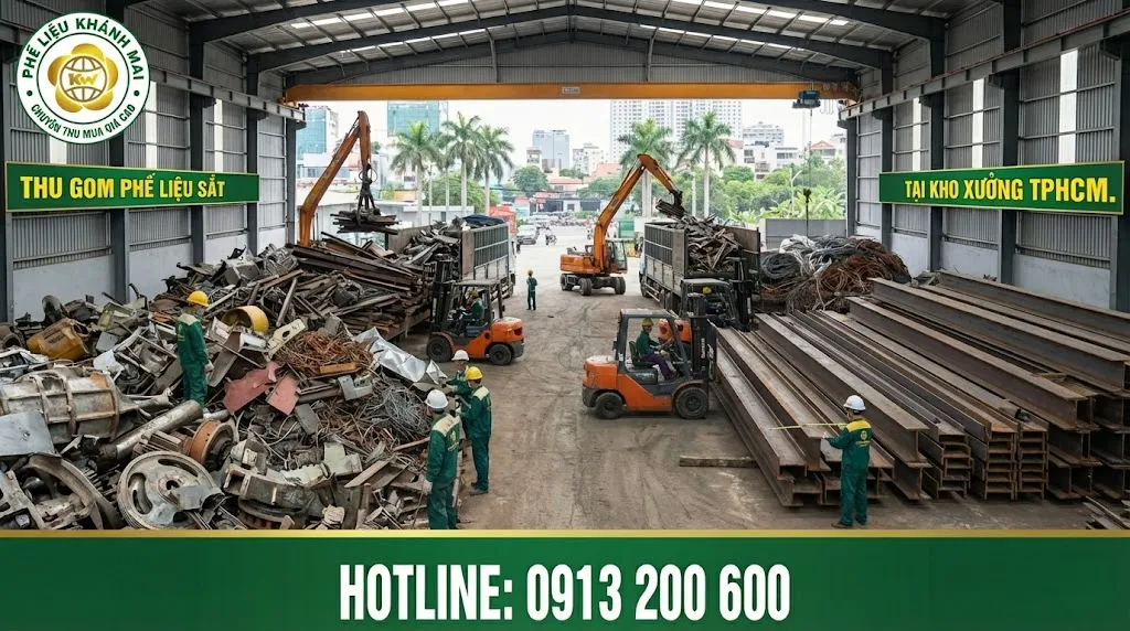 Phân loại sắt vụn và kết cấu thép trước khi thu gom