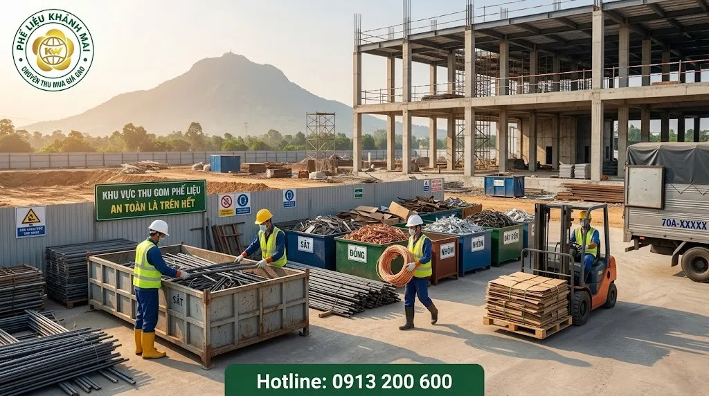 Thu gom phế liệu công trình tại Tây Ninh gọn gàng và an toàn