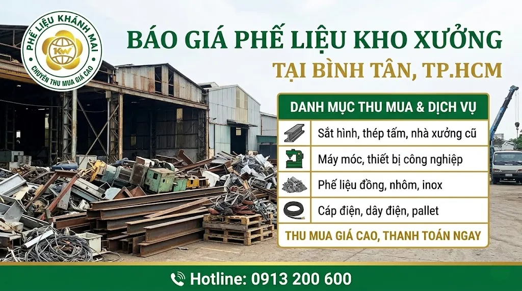 Bảng giá phế liệu hôm nay tại quận Bình Tân