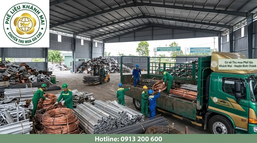 Hỗ trợ bốc xếp phế liệu tại kho xưởng ở Bình Chánh