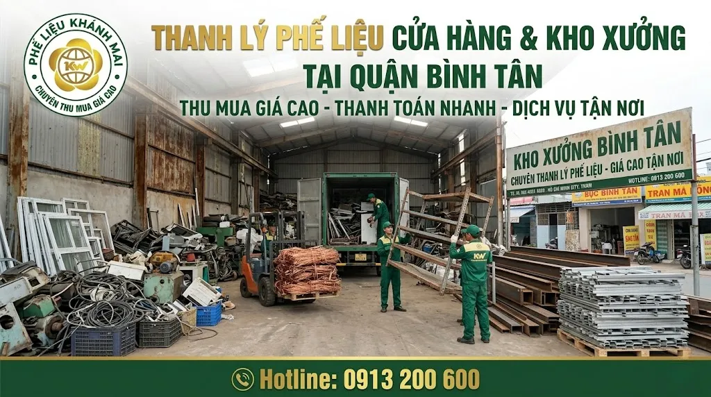 Thanh lý phế liệu cửa hàng và mặt bằng kinh doanh tại Bình Tân