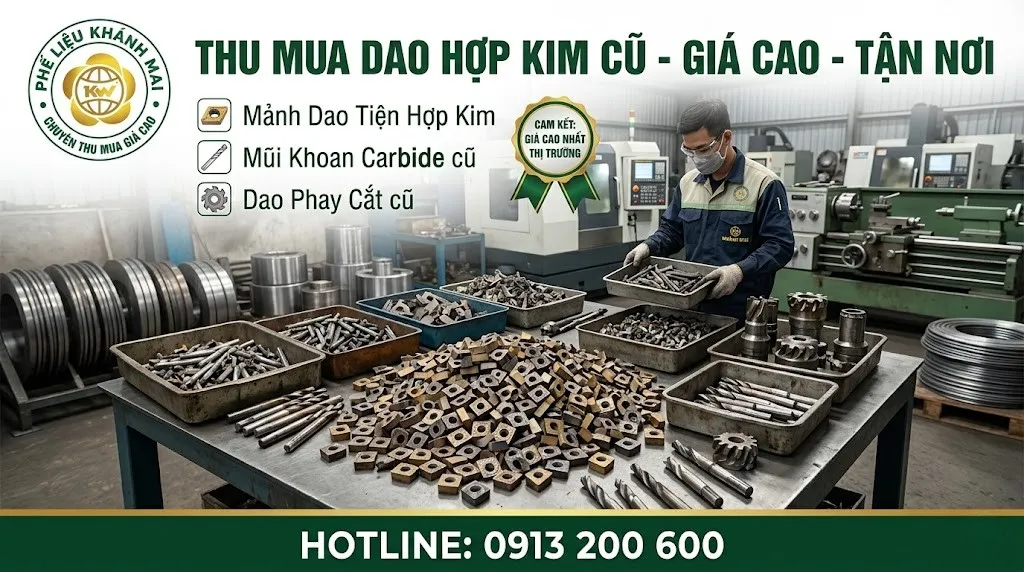 Thu mua dao hợp kim cũ tại xưởng cơ khí