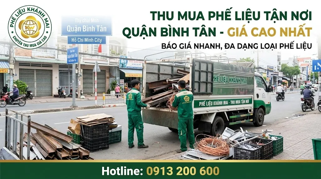 Thu mua phế liệu tận nơi tại quận Bình Tân