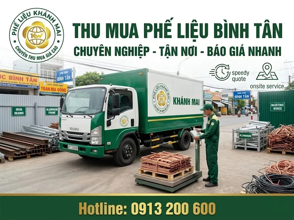Dịch vụ thu mua phế liệu tại quận Bình Tân giá cao