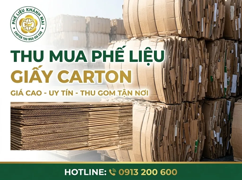 Dịch vụ thu mua phế liệu giấy carton giá cao tại tphcm