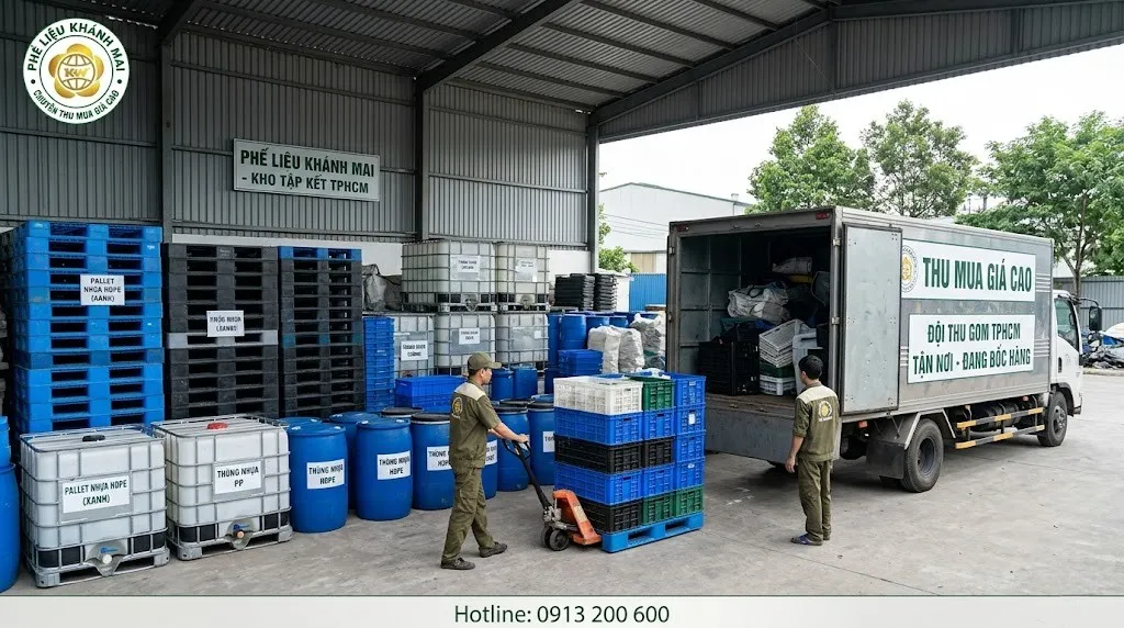 Thu mua phế liệu nhựa tận nơi tại kho xưởng ở TPHCM