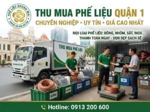 Thu mua phế liệu tận nơi tại mặt bằng kinh doanh ở quận 1