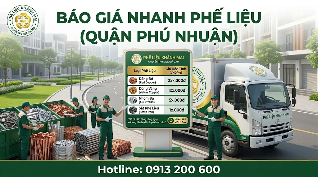 Bảng giá thu mua phế liệu quận Phú Nhuận tham khảo hôm nay