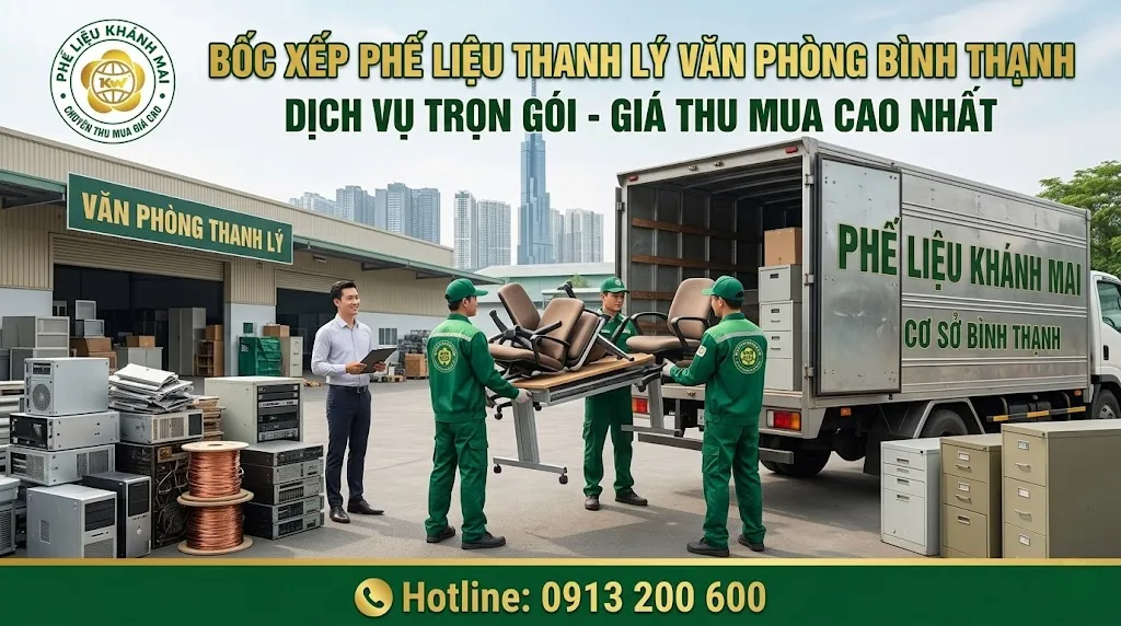 Hỗ trợ bốc xếp phế liệu khi thanh lý văn phòng ở Bình Thạnh