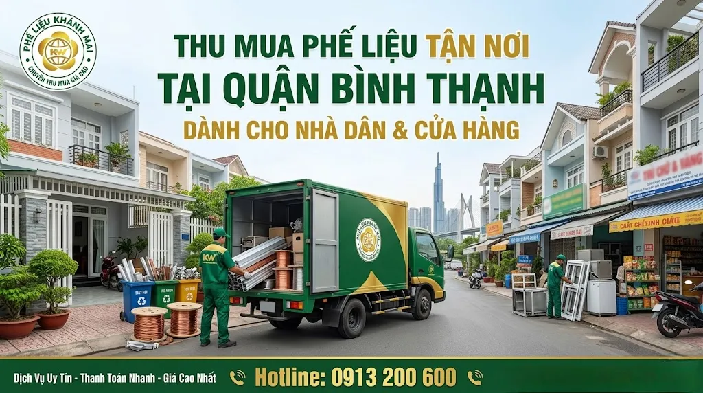 Thu mua phế liệu tận nơi tại quận Bình Thạnh cho nhà dân và cửa hàng