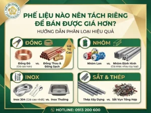 Phế liệu nào nên tách riêng để bán được giá hơn?
