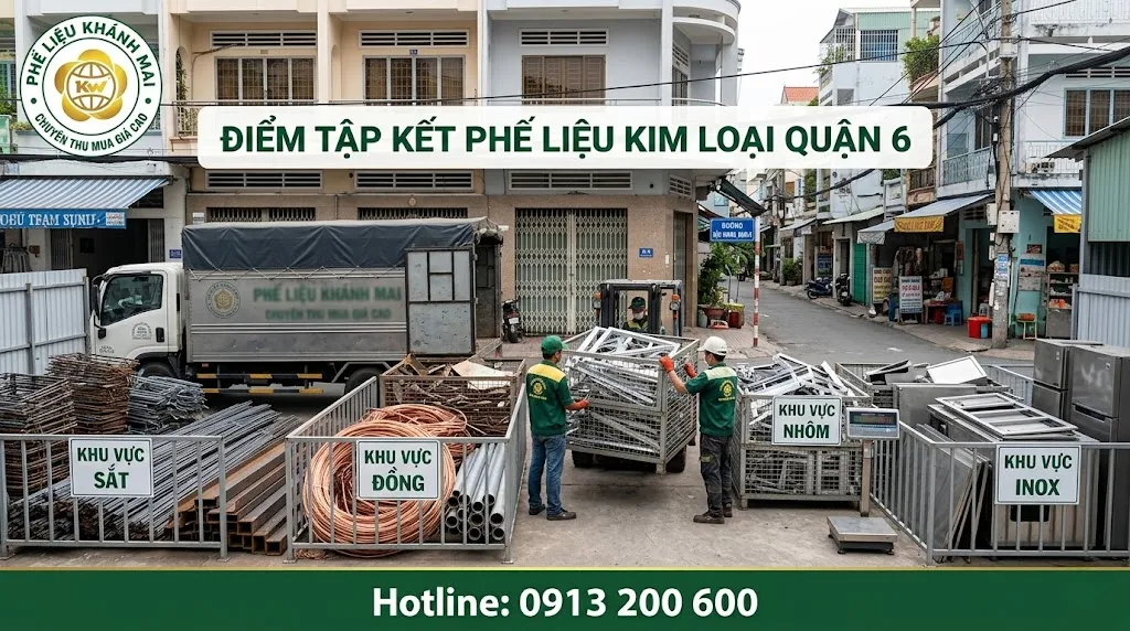 Thu gom sắt đồng nhôm inox tại điểm tập kết trong nội quận