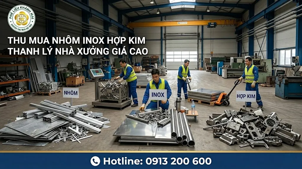 Thu mua nhôm inox và hợp kim trong nhà xưởng cần thanh lý