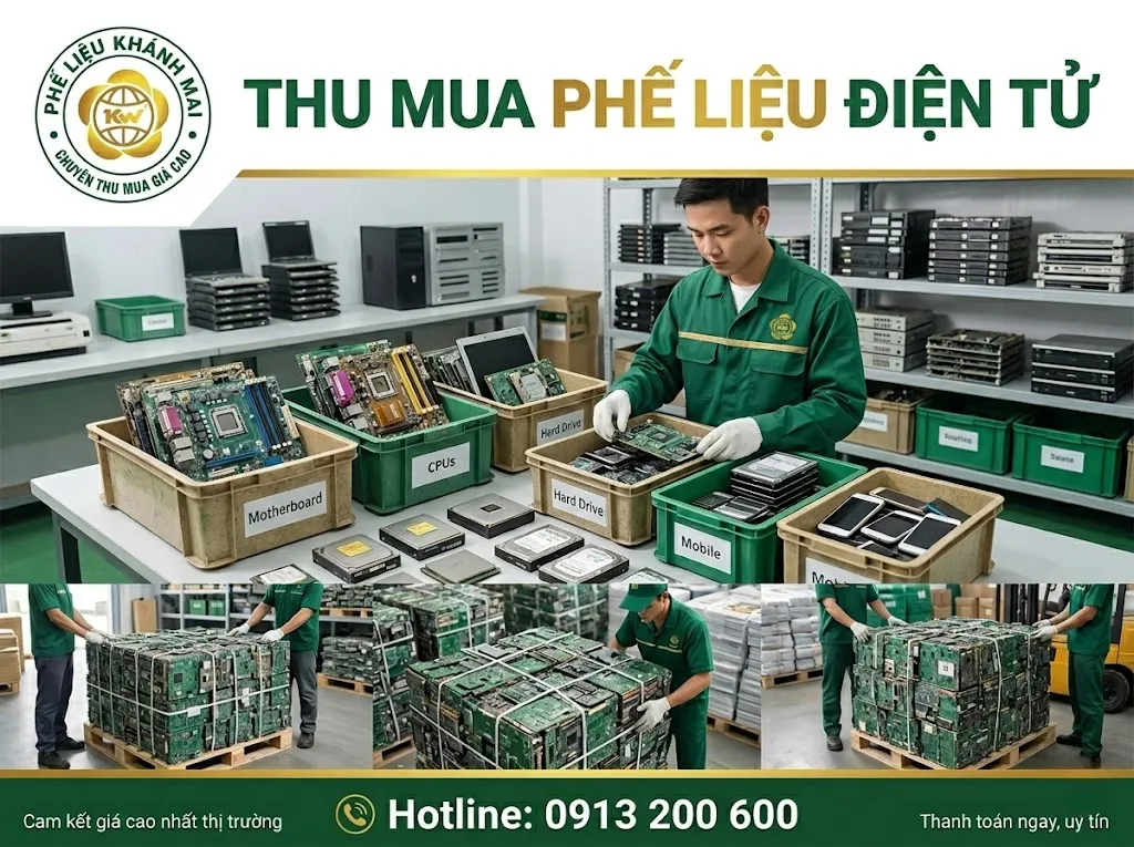 Dịch vụ thu mua phế liệu điện tử giá cao