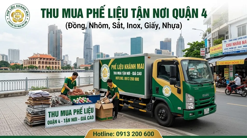 Thu mua phế liệu tận nơi tại Quận 4