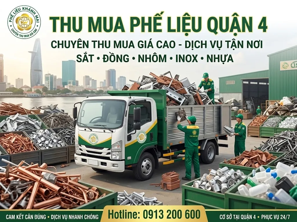 Dịch vụ thu mua phế liệu quận 4 giá cao
