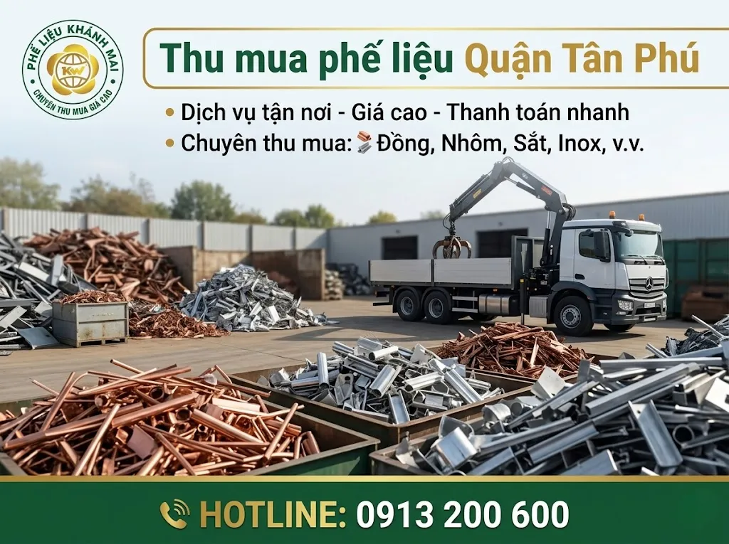 Dịch vụ thu mua phế liệu Tân Phú giá cao