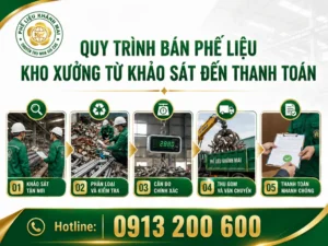 Quy trình bán phế liệu kho xưởng từ khảo sát đến thanh toán