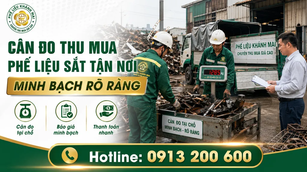 Cân đo thu mua phế liệu sắt tận nơi minh bạch rõ ràng