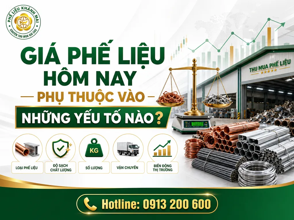 Giá phế liệu hôm nay phụ thuộc vào loại hàng và thị trường