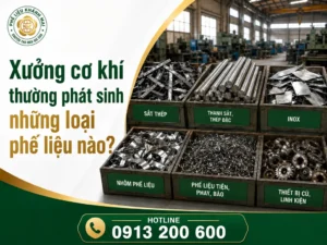 Xưởng cơ khí thường phát sinh những loại phế liệu nào