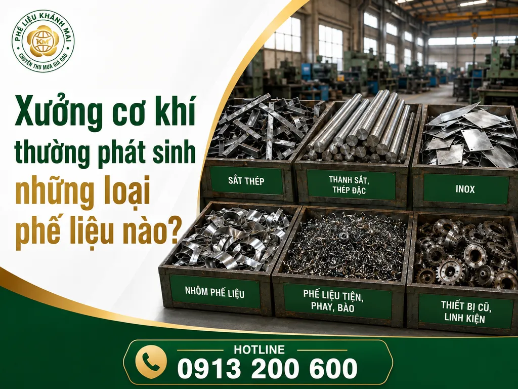 Xưởng cơ khí thường phát sinh những loại phế liệu nào