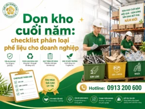 Dọn kho cuối năm và phân loại phế liệu cho doanh nghiệp