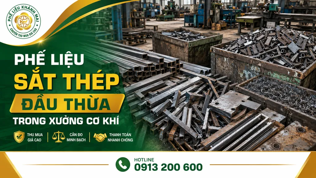 Phế liệu sắt thép đầu thừa phát sinh trong xưởng cơ khí