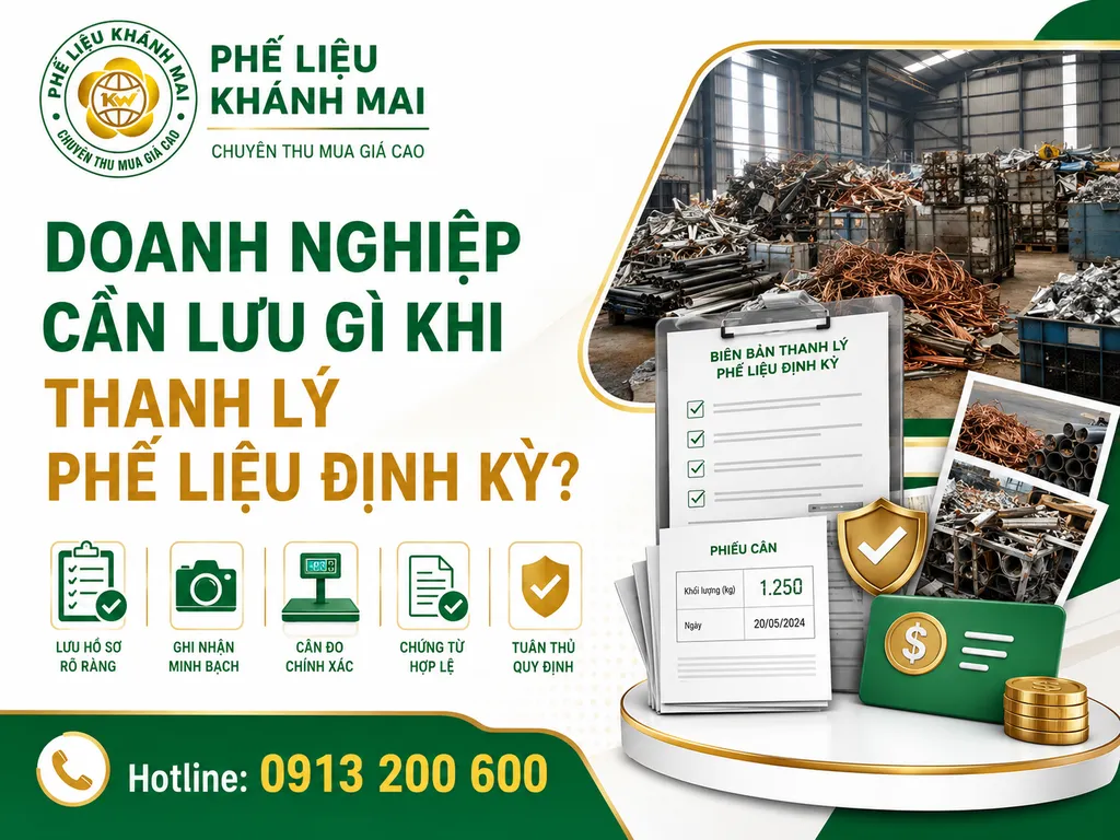 Doanh nghiệp lưu hồ sơ thanh lý phế liệu định kỳ tại kho xưởng