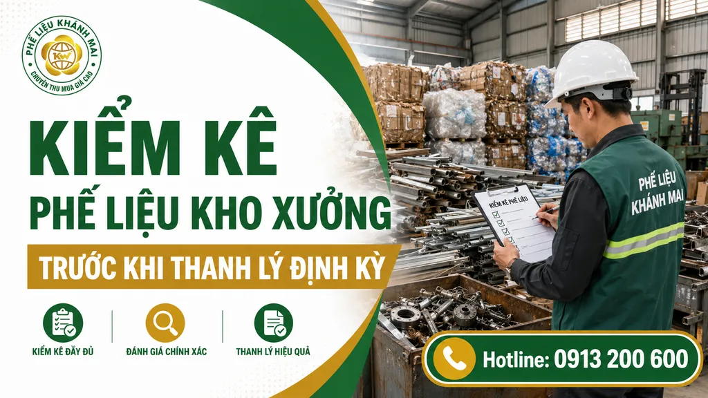 Kiểm kê phế liệu kho xưởng trước khi thanh lý định kỳ
